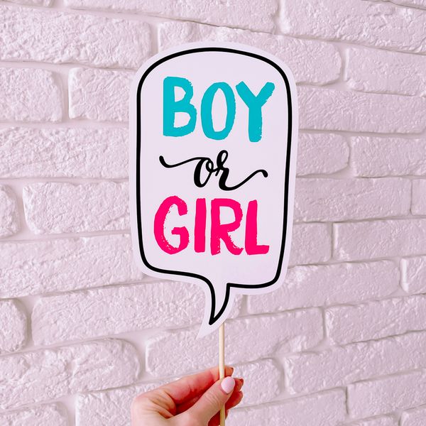 Набір фотобутафоріі для гендер паті "BOY OR GIRL" 11 шт (079011) 079011 фото