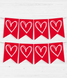 Гирлянда-флажки для дня влюбленных "Сердечки" 8 флажков (02308) 02308 фото 3