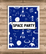 Постер для праздника "SPACE PARTY" (2 размера) SPACE-3 (A3) фото 2