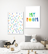 Набір із двох постерів для дитячої кімнати "MY ROOM" 2 розміри (017871)