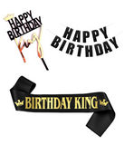 Набір прикрас для дня народження чоловіка Birthday King 02403 фото