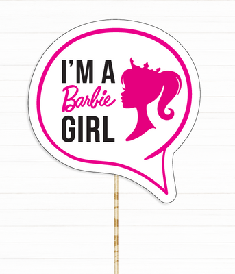 Фотобутафория-табличка для фотосессии "I'm a Barbie girl" (B03515) B03515 фото