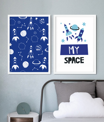 Набор из двух постеров для детской комнаты "MY SPACE" 2 размера (01797) 01797 фото