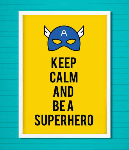 Постер "Keep Calm and Be A Superhero" 2 розміри (02636) 02636 (A3) фото