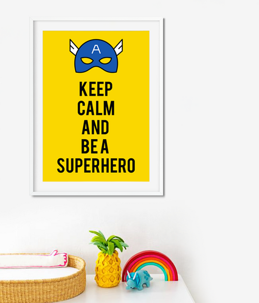 Постер "Keep Calm and Be A Superhero" 2 размера (02636) 02636 (A3) фото
