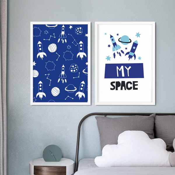 Набір із двох постерів для дитячої кімнати "MY SPACE" 2 розміри (01797) 01797 фото