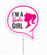 Фотобутафория-табличка для фотосессии "I'm a Barbie girl" (B03515) B03515 фото 1