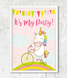 Постер для свята з єдиноріжкою "It's my party" 2 розміри (03406) 03406 (А3) фото 3