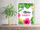 Постер для гавайської вечірки "Aloha Party"  2 розміри (03445) 03445 фото 3