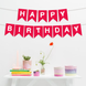 Гирлянда из флажков "Happy Birthday!" красная с белыми буквами (04520) 04520 фото 3