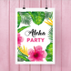 Постер для гавайської вечірки "Aloha Party"  2 розміри (03445) 03445 фото 2