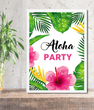 Постер для гавайской вечеринки "Aloha Party" (2 размера)