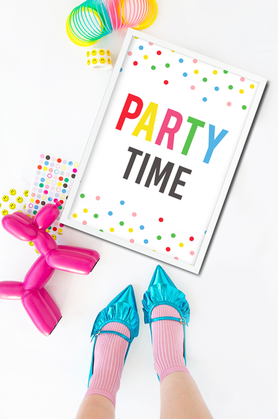 Постер для вечеринки "Party Time" 2 размера без рамки (02319) 02319 фото