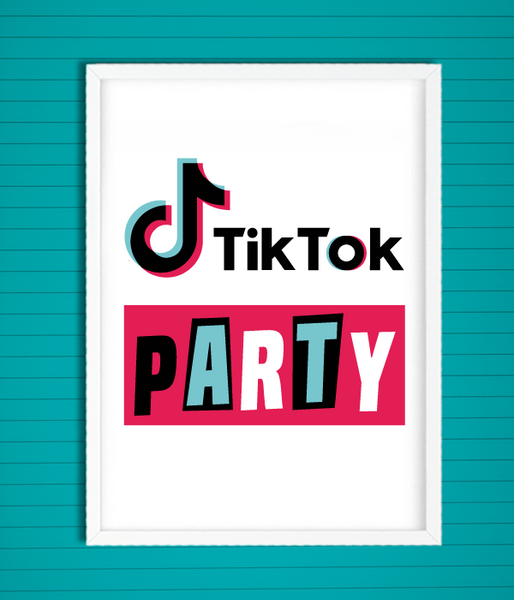 Постер "TIK TOK PARTY" 2 размера (T104) T104 фото
