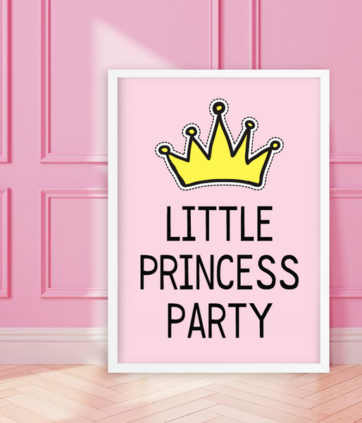 Постер для праздника принцессы "Little Princess Party" 2 размера (03195) 03195 (А3) фото