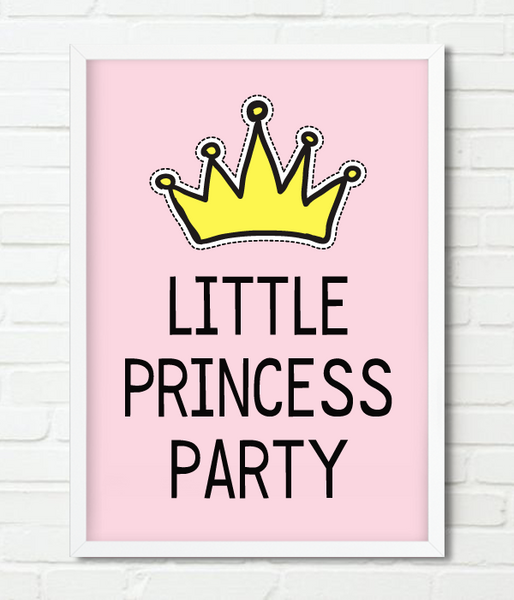 Постер для праздника принцессы "Little Princess Party" 2 размера (03195) 03195 (А3) фото