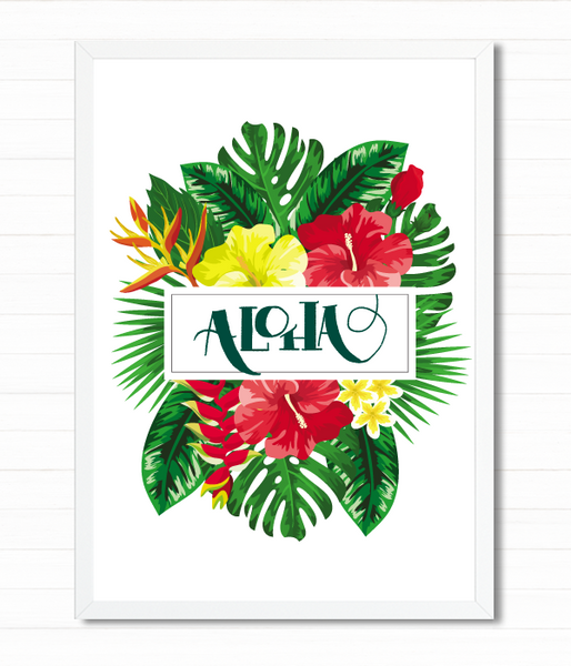 Постер для гавайської вечірки "Aloha" 2 розміри (03442) 03442 фото