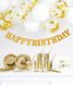 Гірлянда-літери на день народження "Happy Birthday" золота з глітером 2 м (40-150) 40-150 фото 1