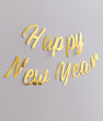 Фігурна новорічна золота гірлянда Happy New Year (H107)