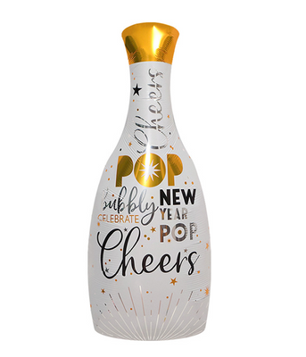 Більший повітряний куля новорічна пляшка шампанського Happy New Year 78x40 см (NY70077) NY70077 фото