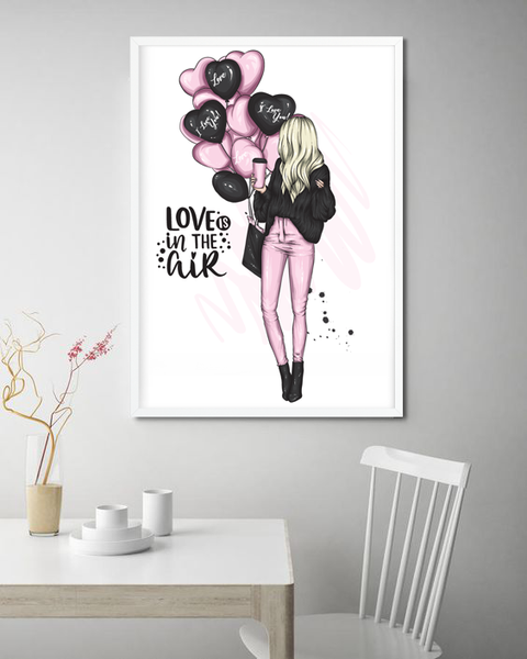 Набор фешн-постеров на день влюбленных "Happy Valentine's day" 3 шт без рамок 2 размера (04272) 04272 фото