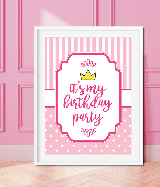 Постер для праздника принцессы "It's my birthday party" (03352) 03352 (А3) фото