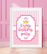 Постер для праздника принцессы "It's my birthday party" (03352) 03352 (А3) фото 3