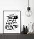 Декор для дома или офиса - постер "This is my happy place" 2 размера (M21079) M21079 (А3) фото 1