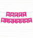 Гирлянда из флажков "Happy Birthday!" розовая с белыми буквами (04522) 04522 фото 2