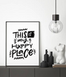 Декор для дому чи офісу - постер "This is my happy place" 2 розміри (M21079)