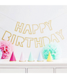 Гірлянда із золотим написом "Happy Birthday!" (034475)