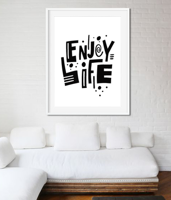 Декор для дома или офиса - постер "Enjoy life" 2 размера (M21080) M21080 фото