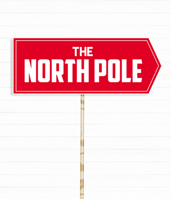 Табличка для новогодней фотосессии "The North Pole" (40-71) 40-71 фото