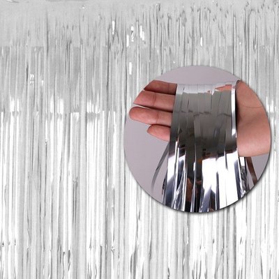 Фото-фон - шторка з фольги срібна (1х2 метри) FON-02 фото