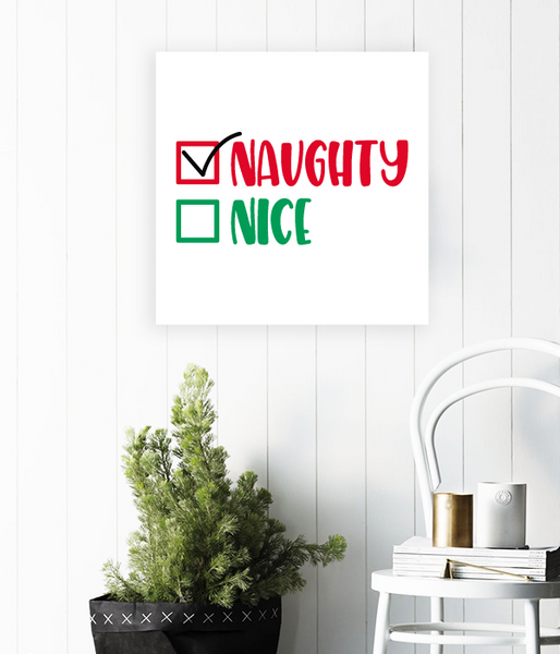 Новорічний декор - табличка для прикраси інтер'єру будинку Naughty Nice (04194) 04194 фото