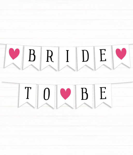 Паперова гірлянда для дівич-вечора "Bride to be" 12 прапорців (B704) B704 фото