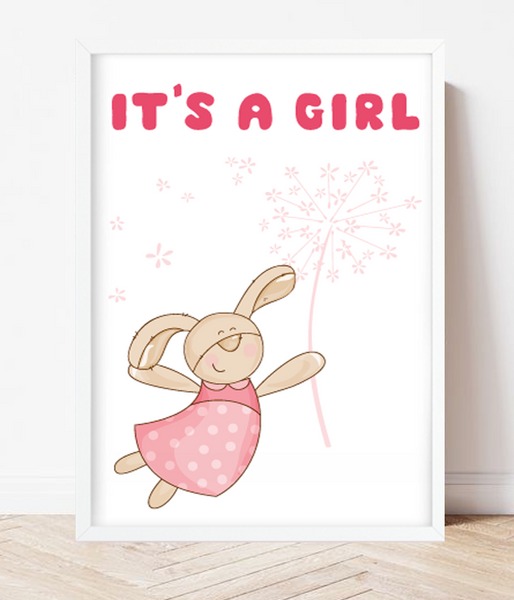 Постер для baby shower It's a girl 2 розміру (03092) 03092 (A3) фото