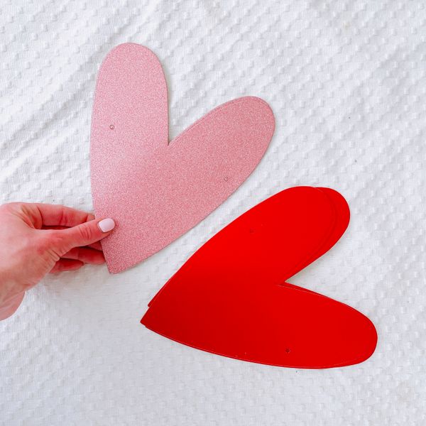 Гирлянда из больших сердец на День Святого Валентина "Red and Pink Hearts" (8 шт.) VD-770 фото