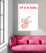 Постер для baby shower It's a girl 2 розміру (03092) 03092 (A3) фото 2