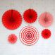 Набор бумажных вееров "Red mix" (6 шт.) F-006 фото 4