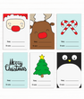 Набір міні-листівки для прикраси новорічних подарунків 6 шт (02149)