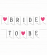 Паперова гірлянда для дівич-вечора "Bride to be" 12 прапорців (B704)