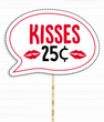 Табличка для фотосесії "KISSES 25 CENTS" (VD-66)