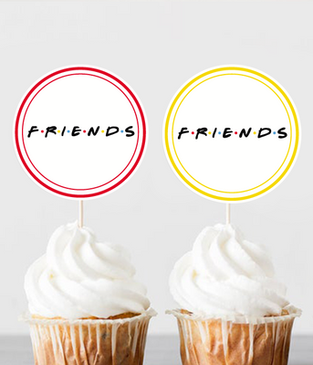 Топпери для капкейків для вечірки у стилі серіалу Друзі "Friends" 10 шт (F2708) F2708 фото