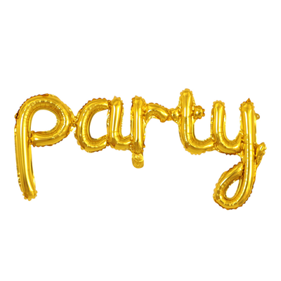 Большой воздушный шар-надпись "Party" золотой 65x105 см (B332023) B332023 фото