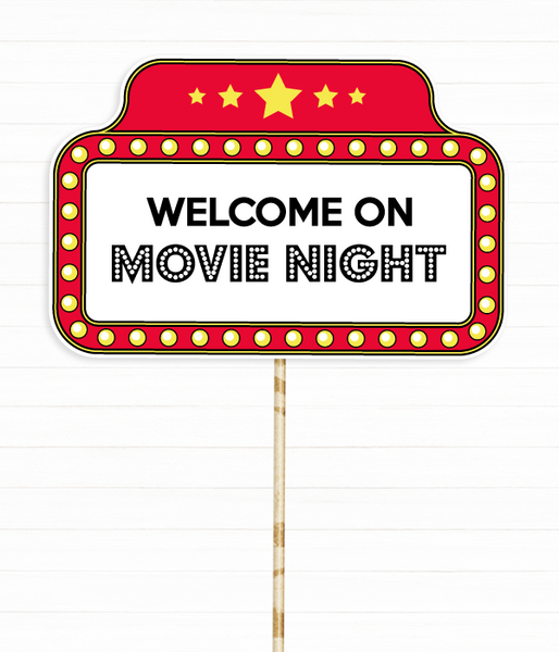 Табличка для фотосесії "Welcome on Movie night!" (027211) 027211 фото