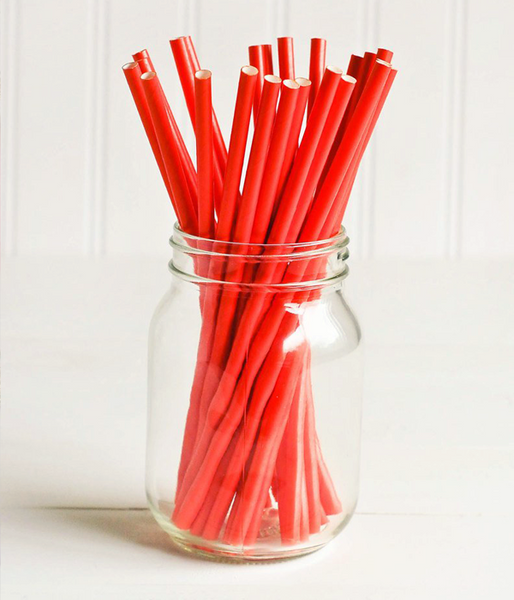 Паперові трубочки "Red" (10 шт.) straws-24 фото