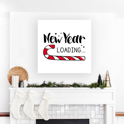 Новорічний декор - табличка для прикрашення інтер'єру дому New Year Loading... (04174) 04174 фото