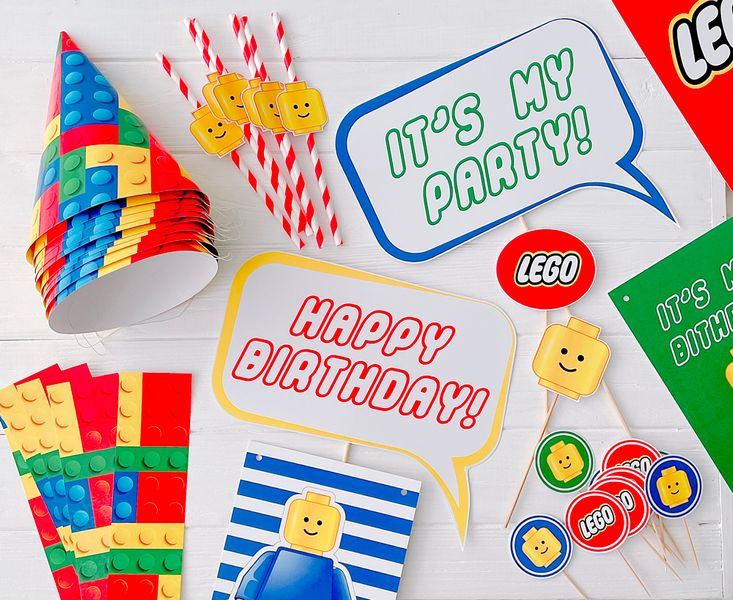 Набор декора для дня рождения мальчика "Лего" (L-17701) L-17701 фото