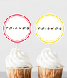 Топпери для капкейків для вечірки у стилі серіалу Друзі "Friends" 10 шт (F2708)